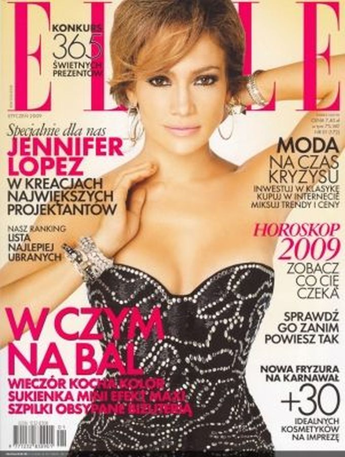 ELLE POLAND magazine side cover  January 2009