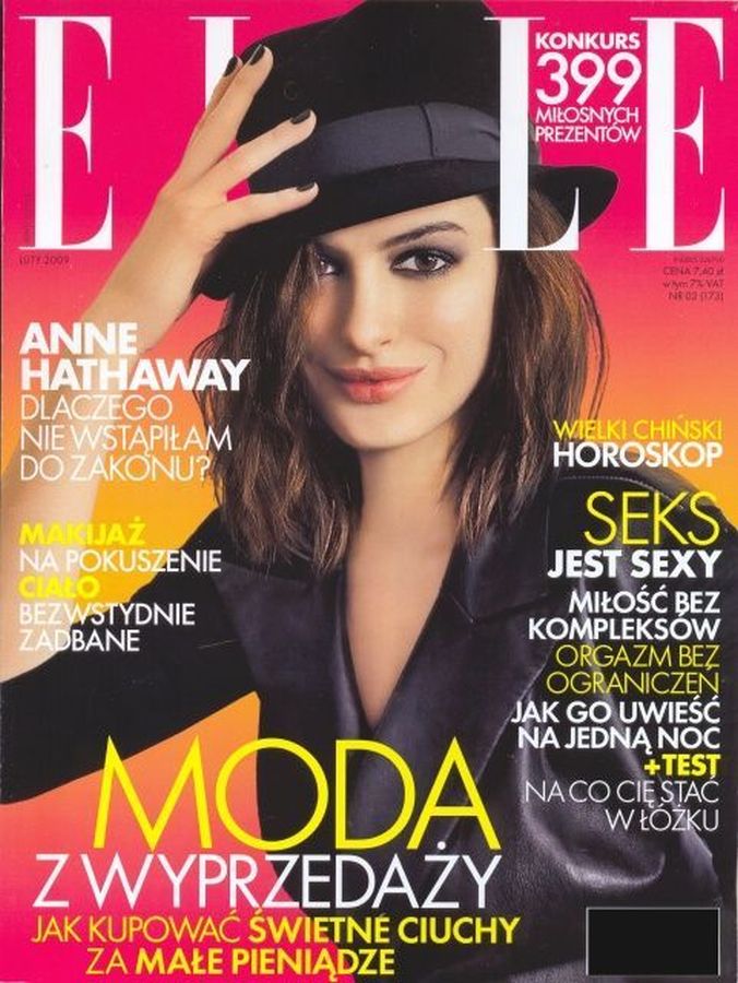 ELLE POLAND magazine side cover  February 2009