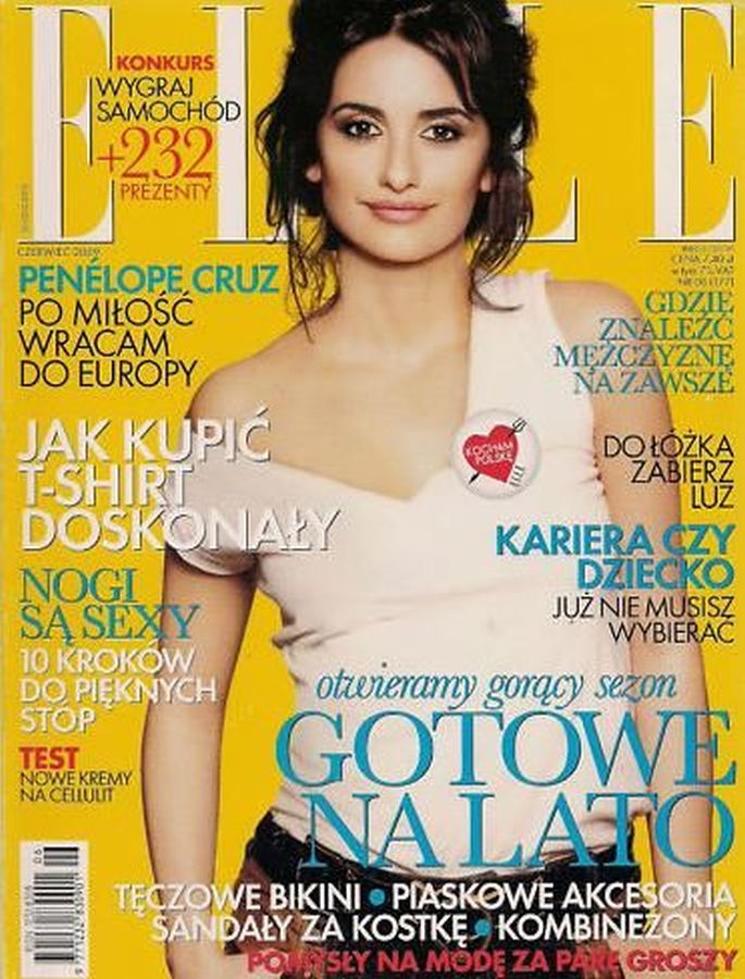 ELLE POLAND magazine side cover  June 2009