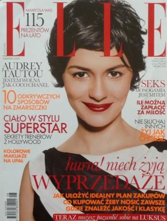 ELLE POLAND magazine side cover  August 2009