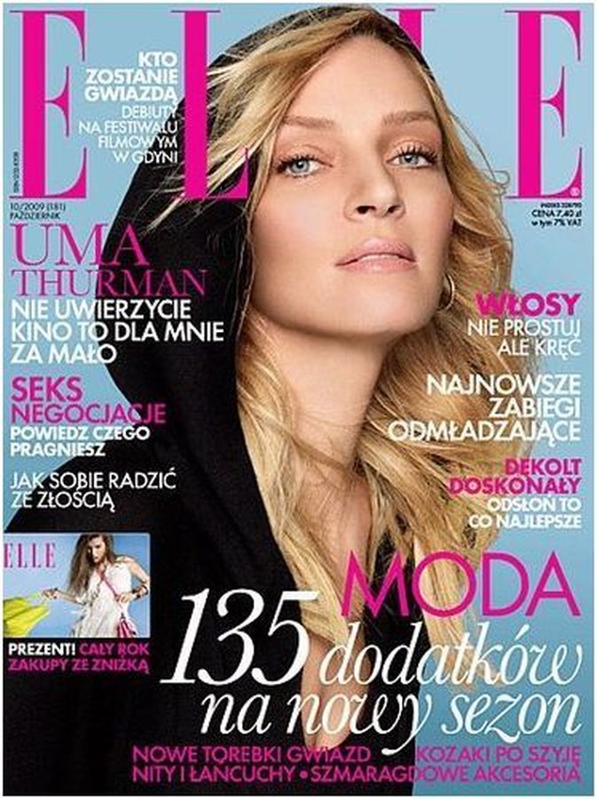 ELLE POLAND magazine side cover  October 2009