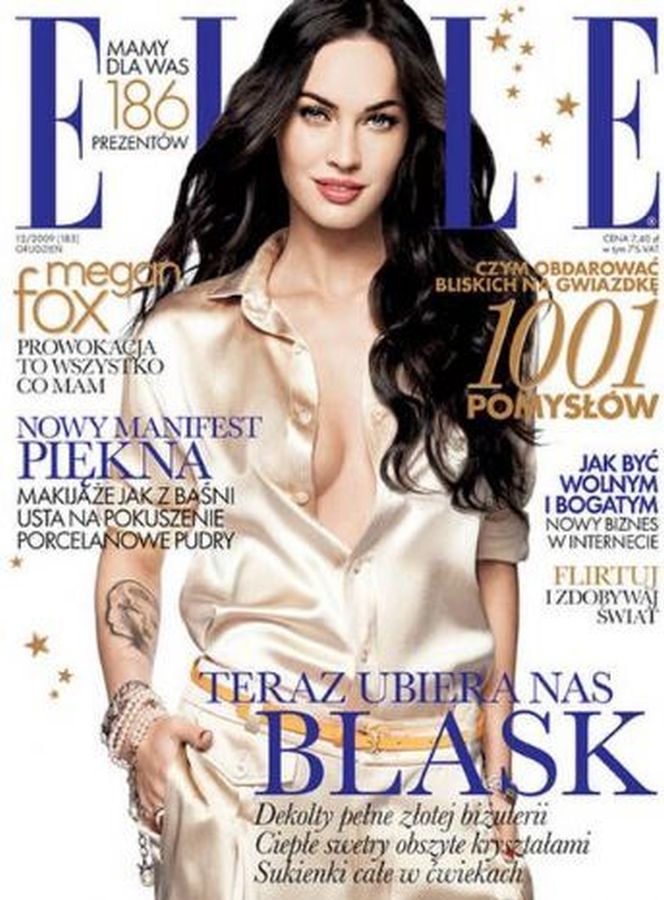 ELLE POLAND magazine side cover  December 2009