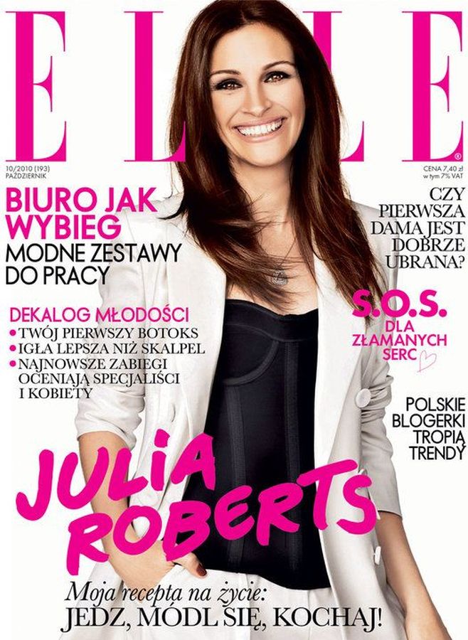 ELLE POLAND magazine side cover  October 2010