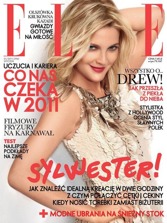 ELLE POLAND magazine side cover  January 2011