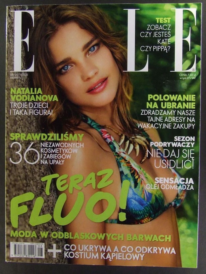 ELLE POLAND magazine side cover  August 2011
