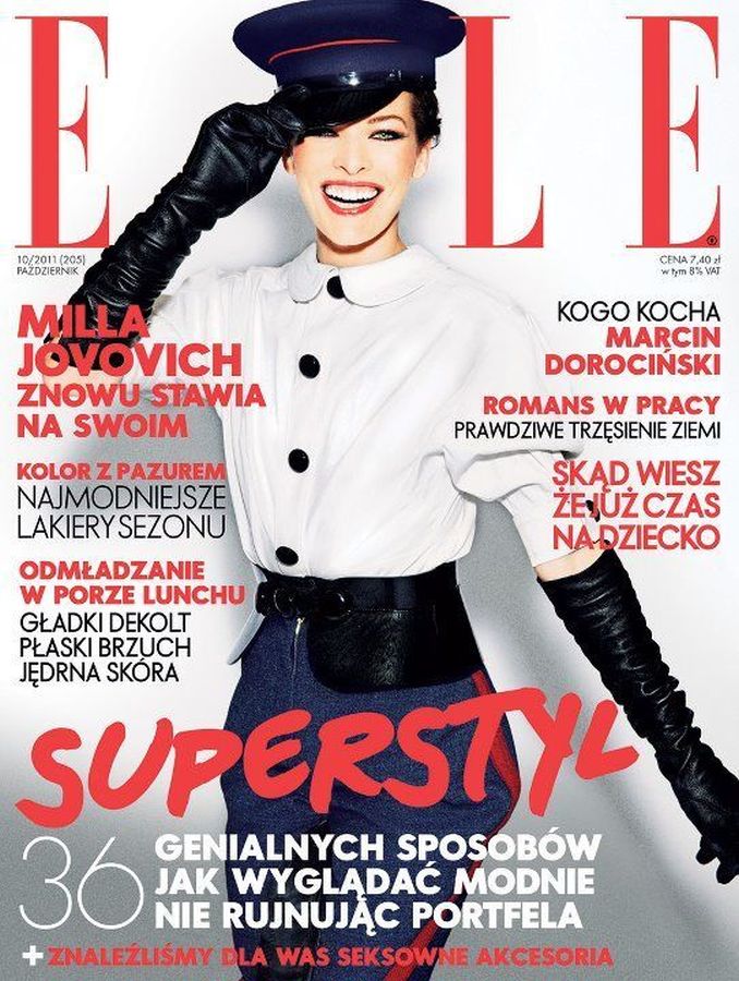 ELLE POLAND magazine side cover  October 2011
