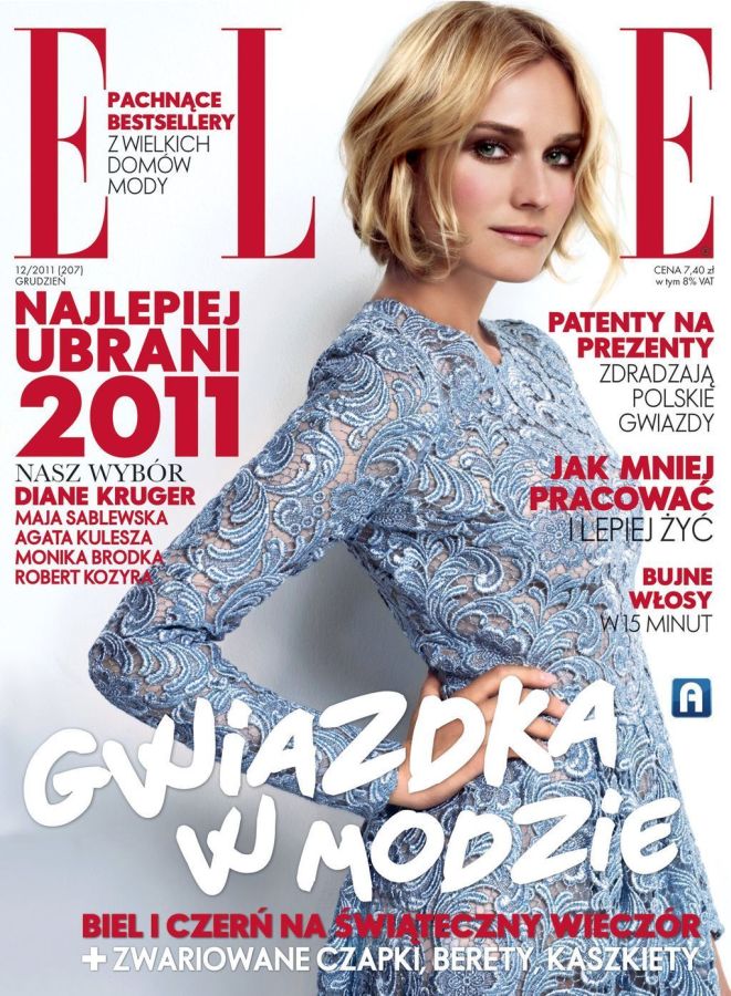 ELLE POLAND magazine side cover  December 2011