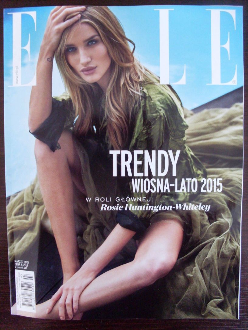 ELLE POLAND magazine side cover  March 2015