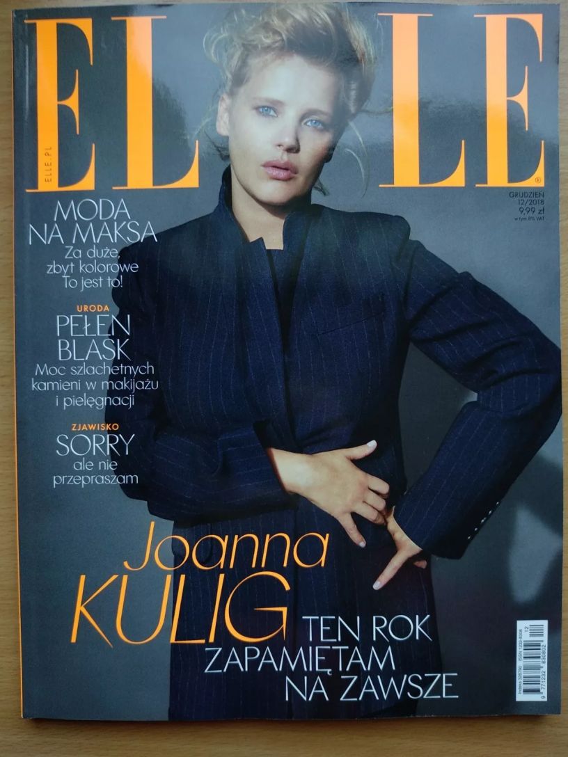 ELLE POLAND magazine side cover  December 2018