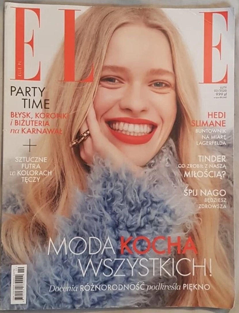 ELLE POLAND magazine side cover  February 2020