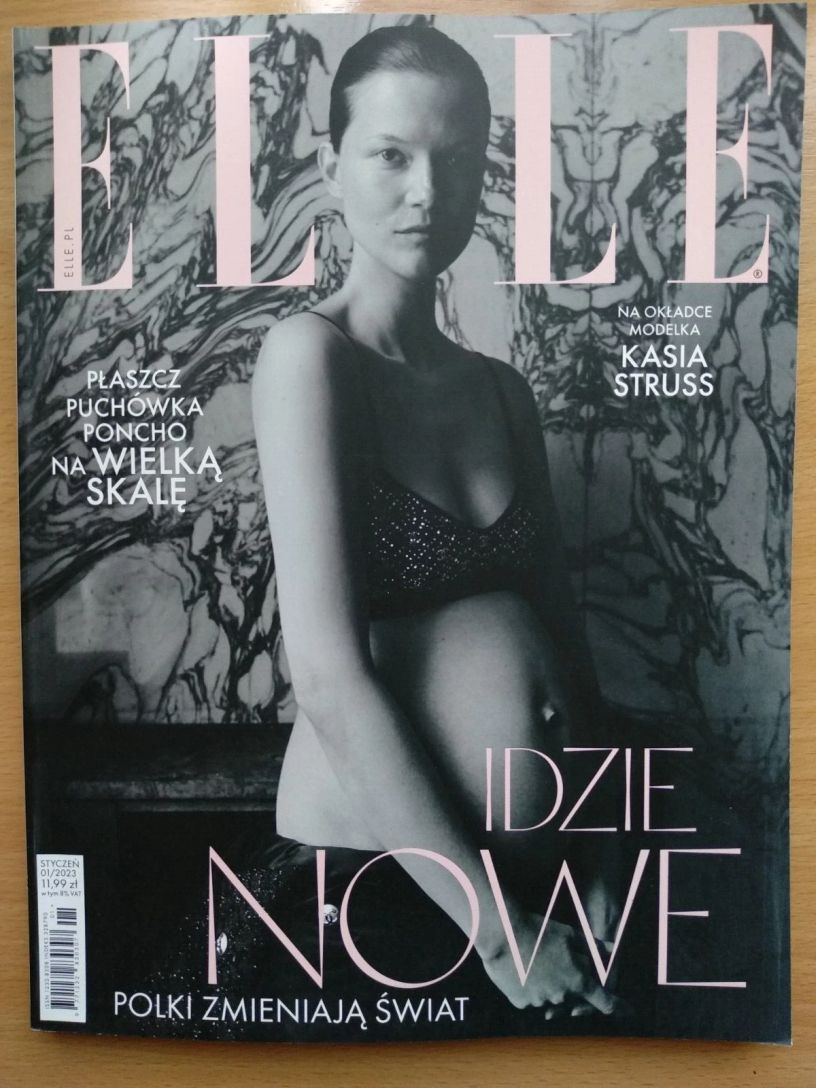 ELLE POLAND magazine side cover  January 2023