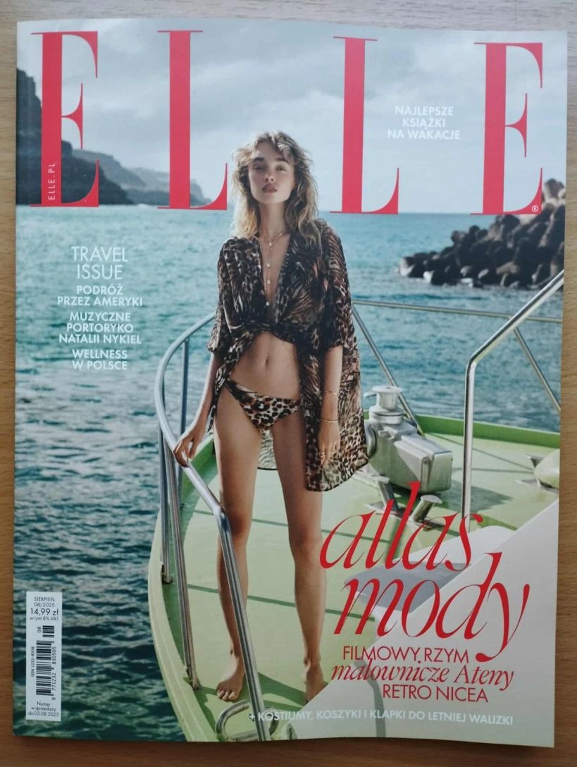 ELLE POLAND magazine side cover  August 2025