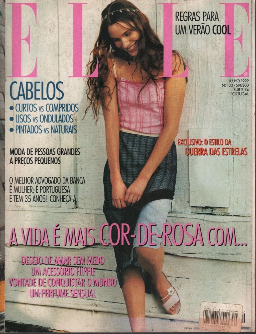 ELLE PORTUGAL magazine side cover  July 1999