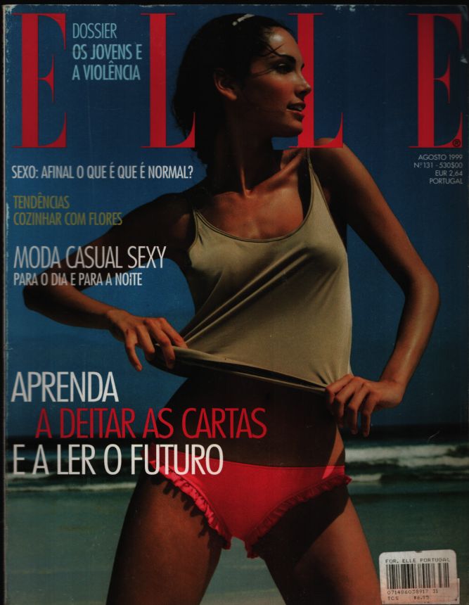 ELLE PORTUGAL magazine side cover  August 1999