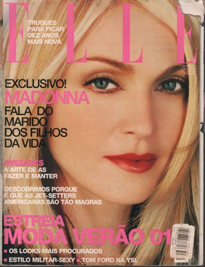 ELLE PORTUGAL magazine side cover  March 2001