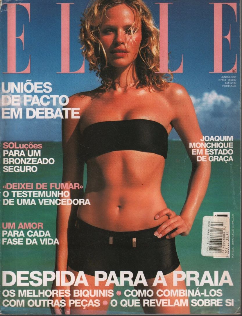 ELLE PORTUGAL magazine side cover  June 2001
