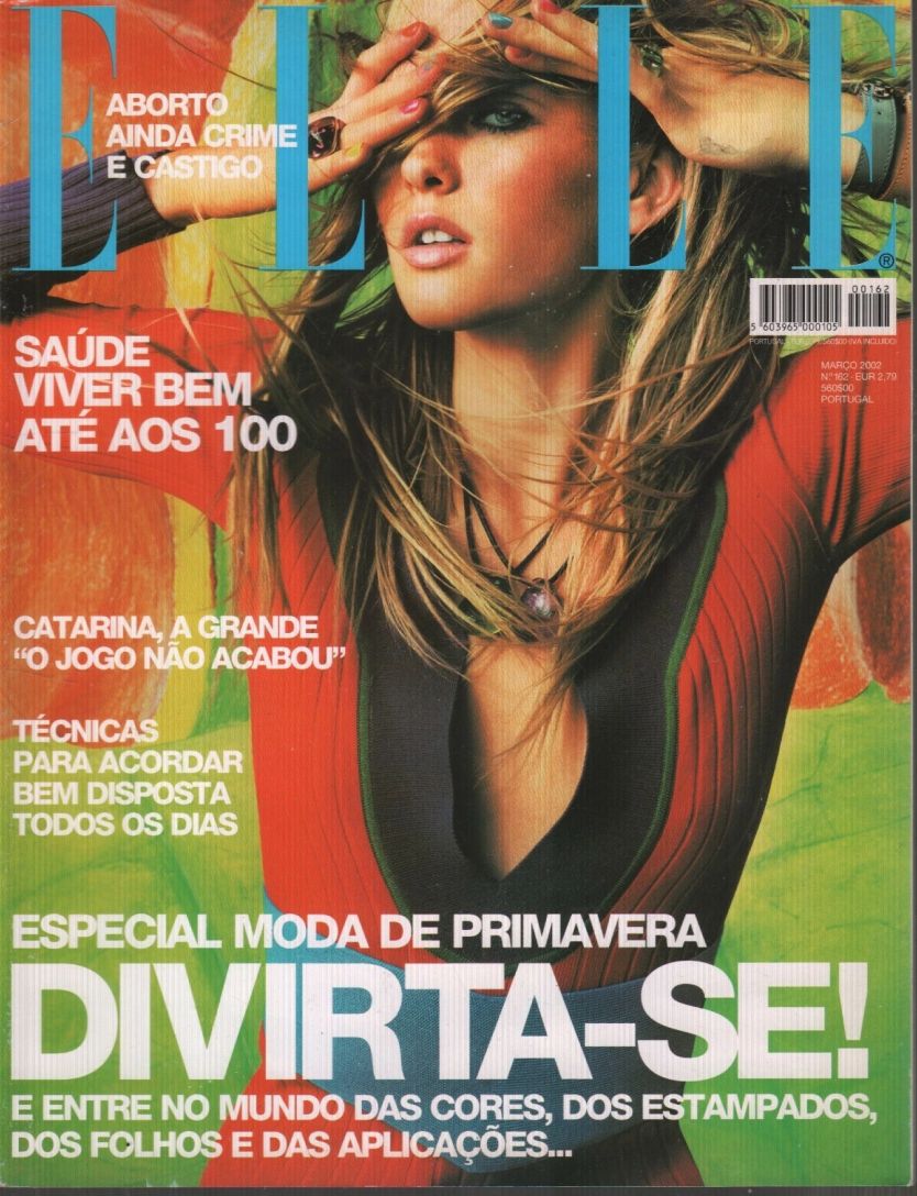 ELLE PORTUGAL magazine side cover  March 2002