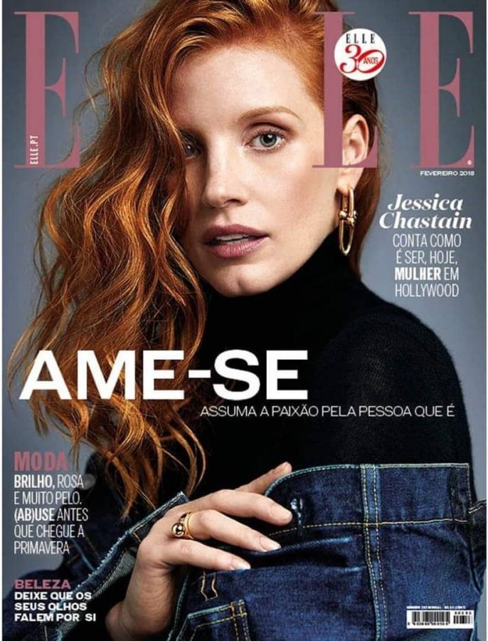 ELLE PORTUGAL magazine side cover  February 2018