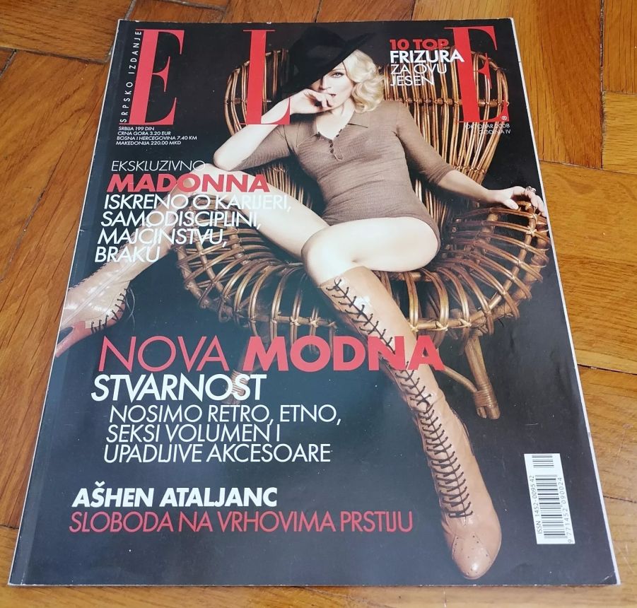 ELLE SERBIA magazine side cover  October 2008