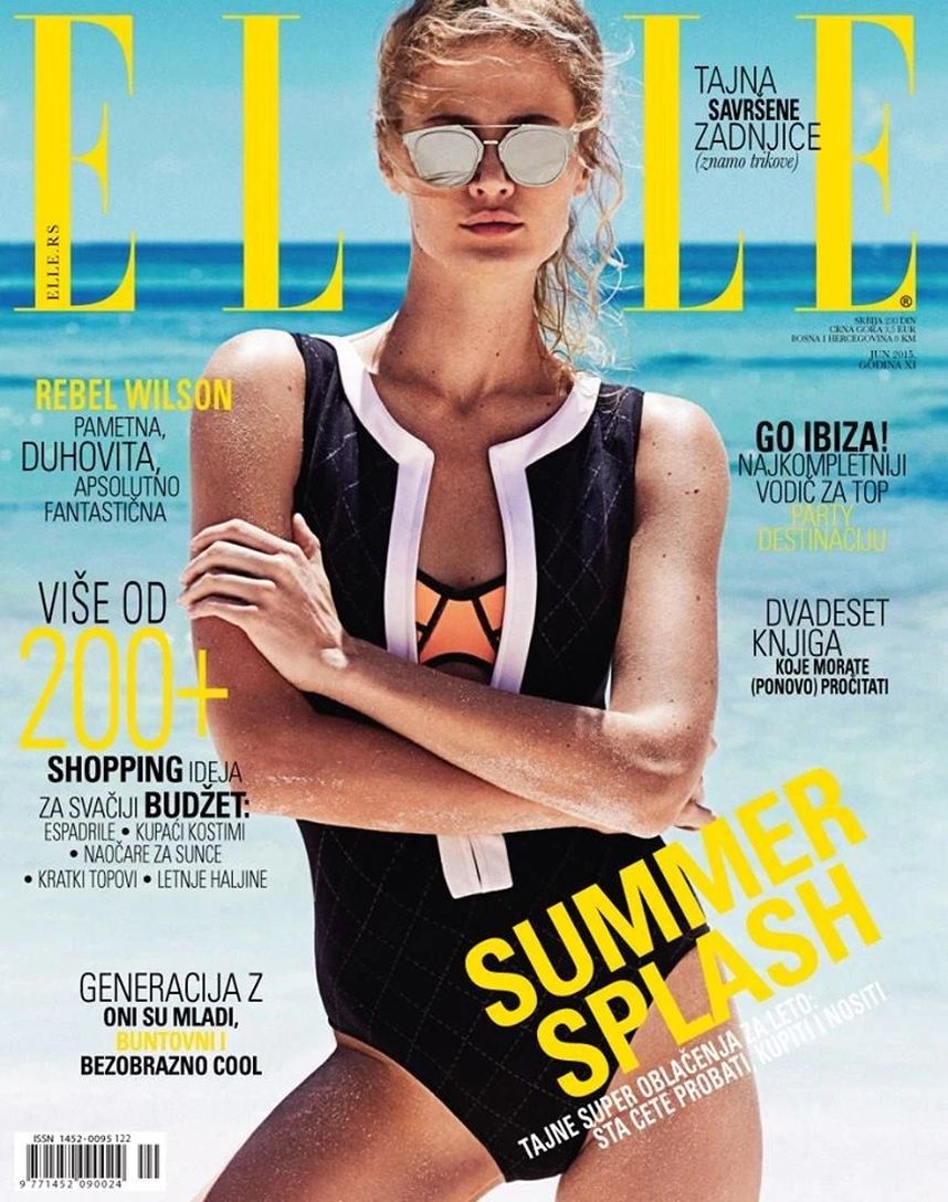 ELLE SERBIA magazine side cover  June 2015