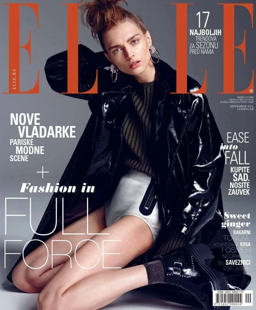 ELLE SERBIA magazine side cover  September 2016
