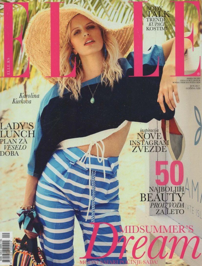ELLE SERBIA magazine side cover  June 2017