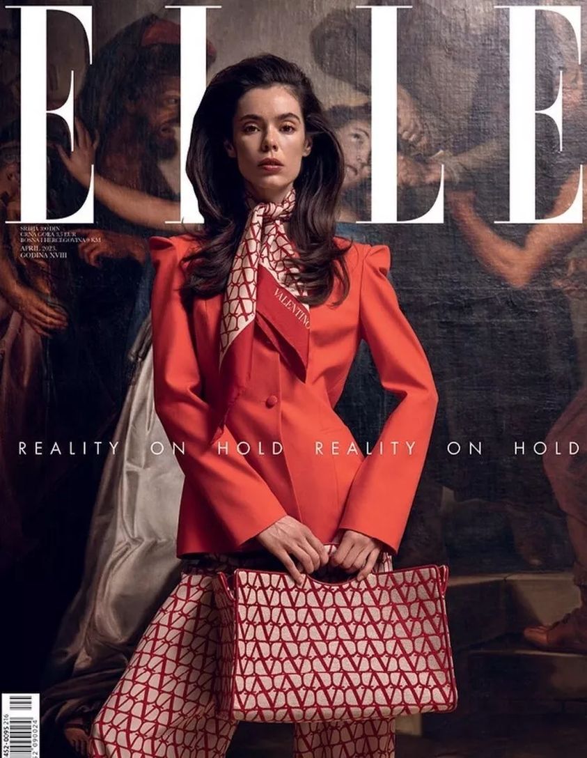 ELLE SERBIA magazine side cover  April 2023