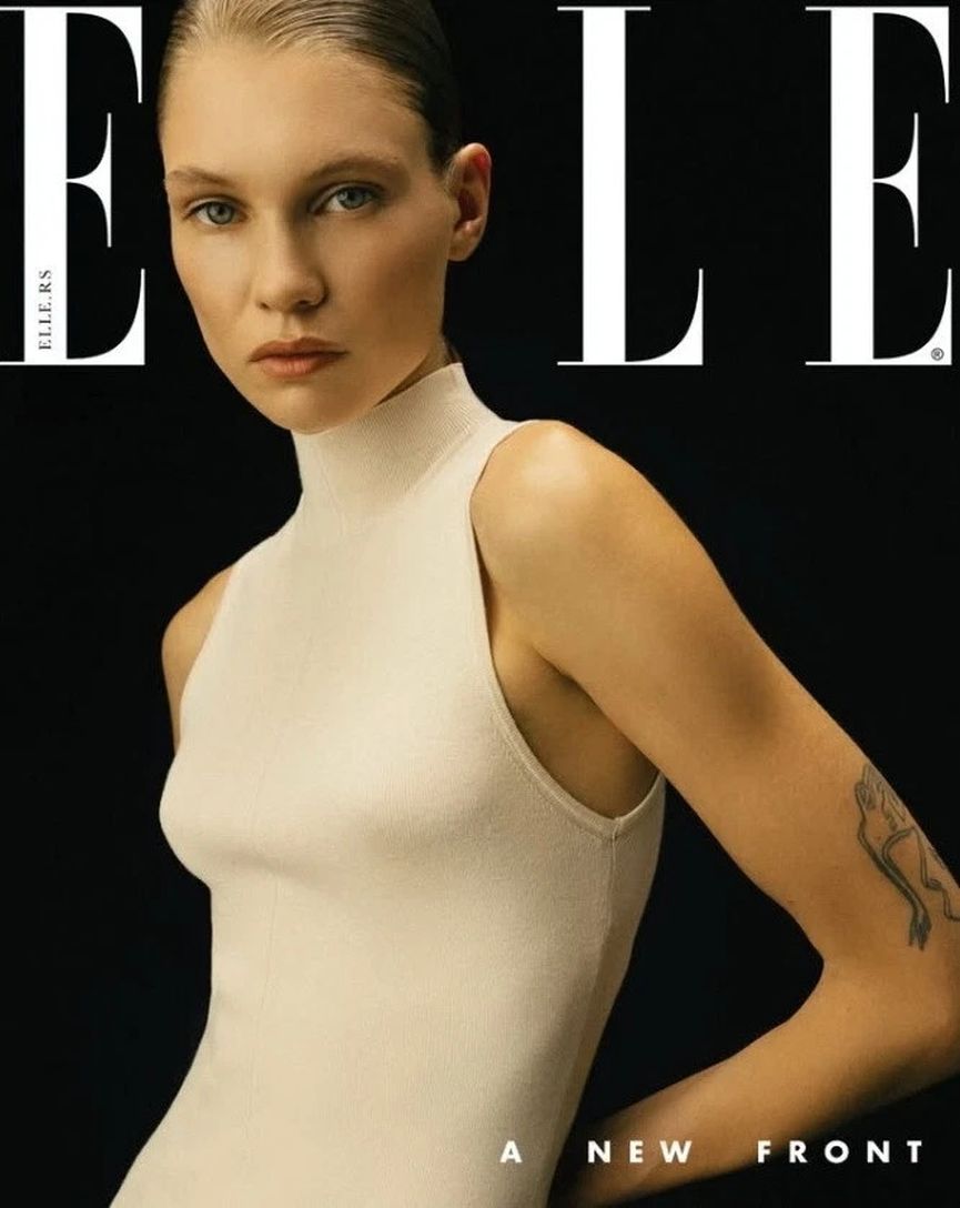 ELLE SERBIA magazine side cover  December 2024