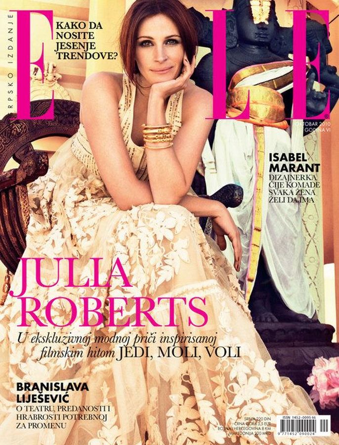 ELLE SERBIA magazine side cover  October 2010