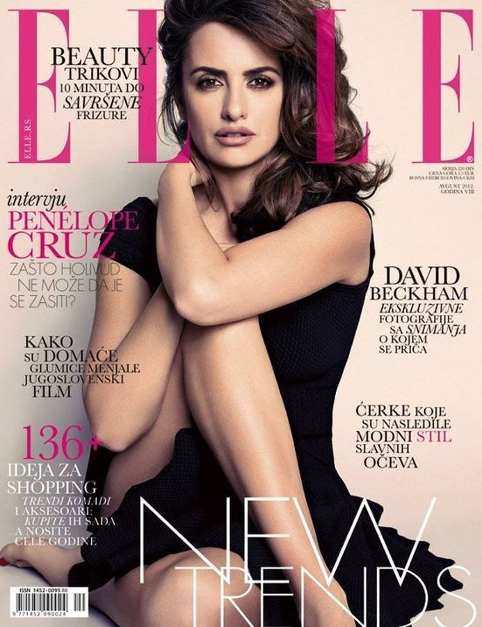 ELLE SERBIA magazine side cover  August 2012