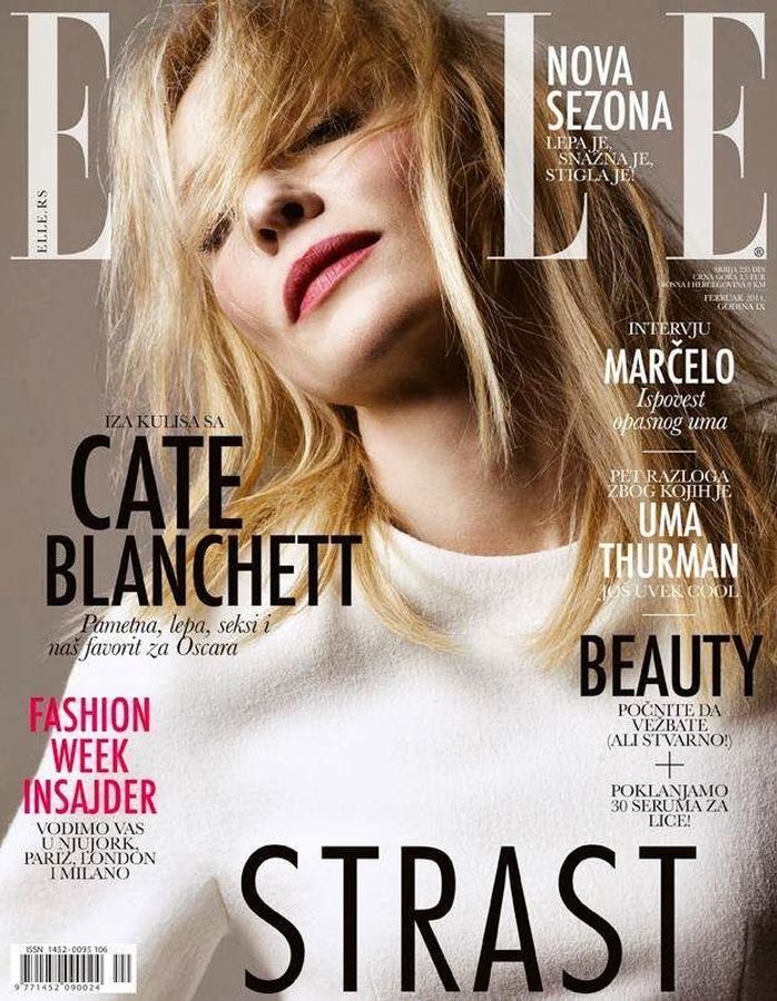 ELLE SERBIA magazine side cover  February 2014