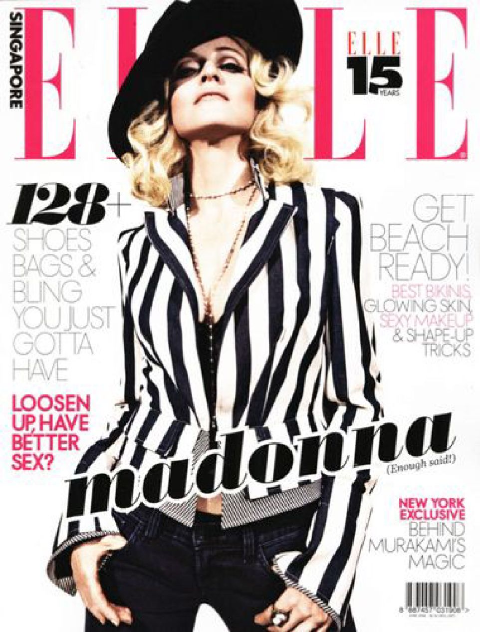ELLE SINGAPORE magazine side cover  June 2008