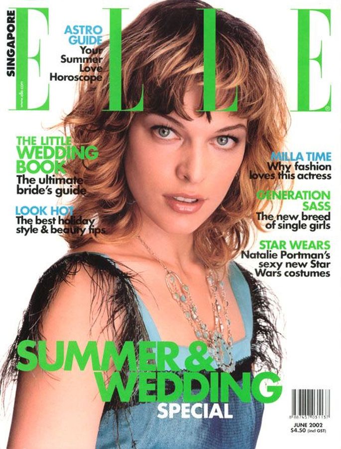 ELLE SINGAPORE magazine side cover  June 2002