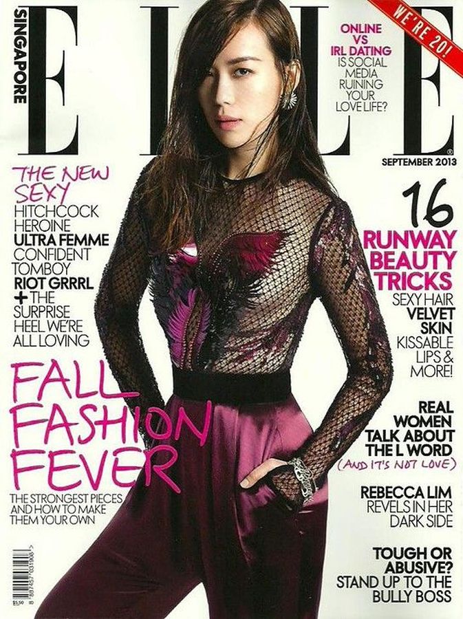 ELLE SINGAPORE magazine side cover  September 2013