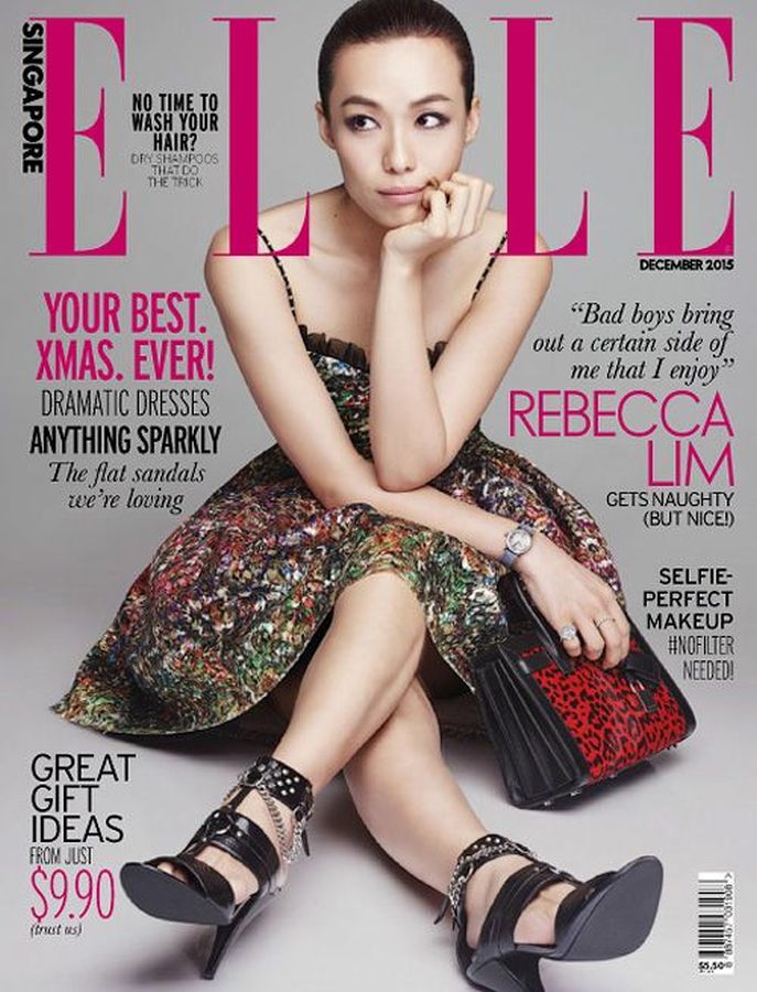 ELLE SINGAPORE magazine side cover  December 2015