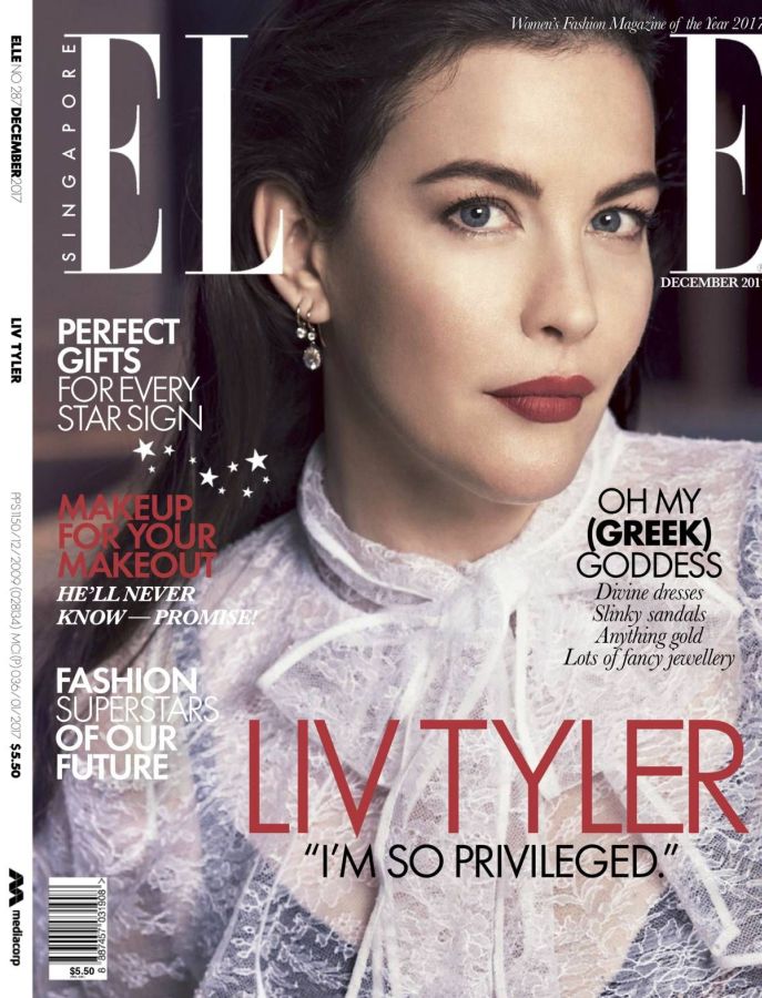 ELLE SINGAPORE magazine side cover  December 2017