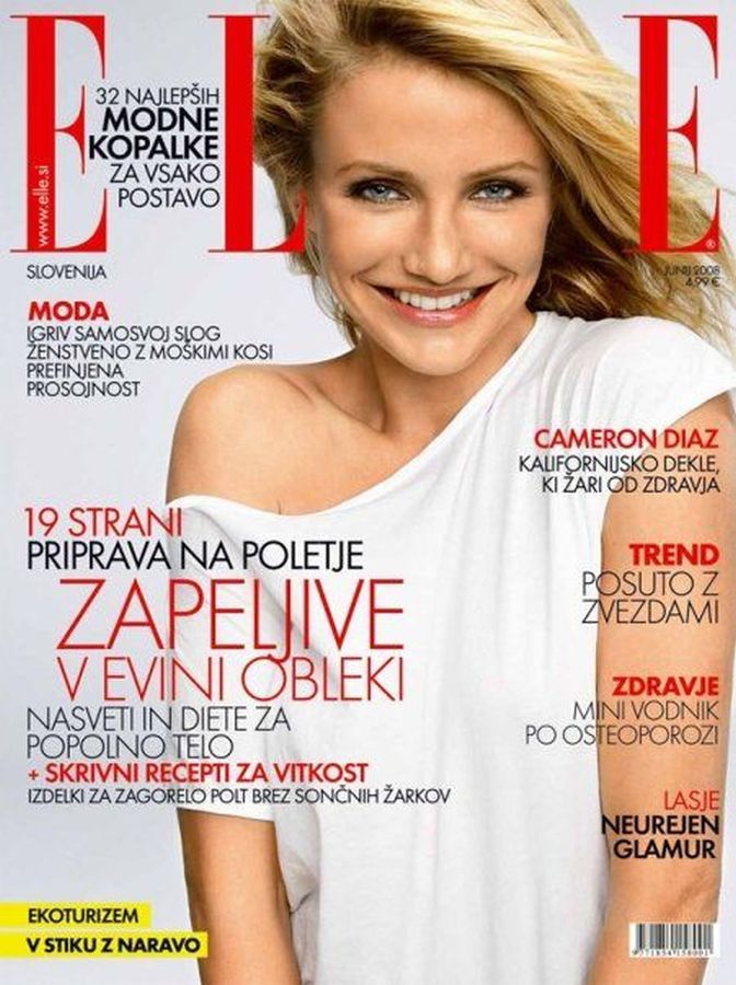 ELLE SLOVENIA magazine side cover  June 2008