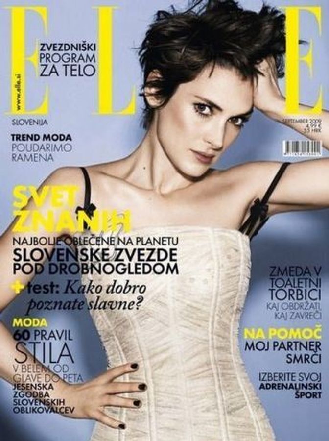 ELLE SLOVENIA magazine side cover  September 2009