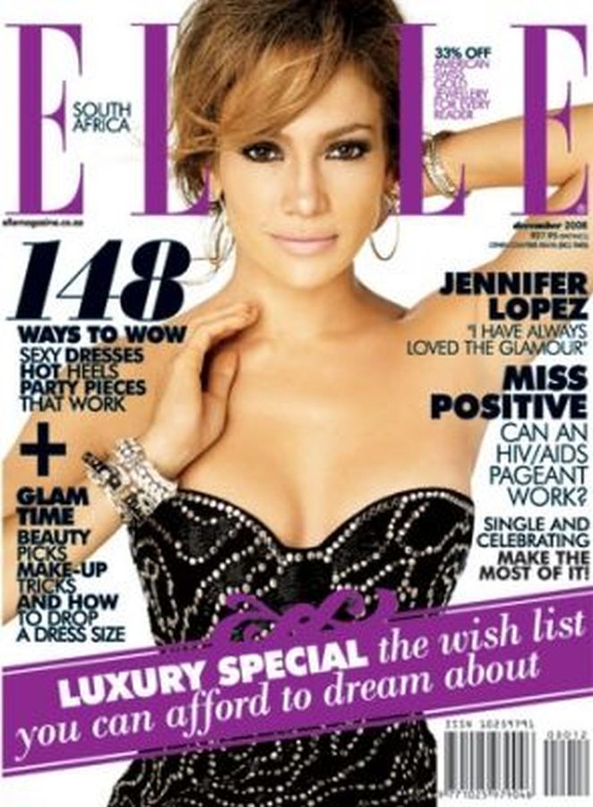 ELLE SOUTH AFRICA magazine side cover  December 2008