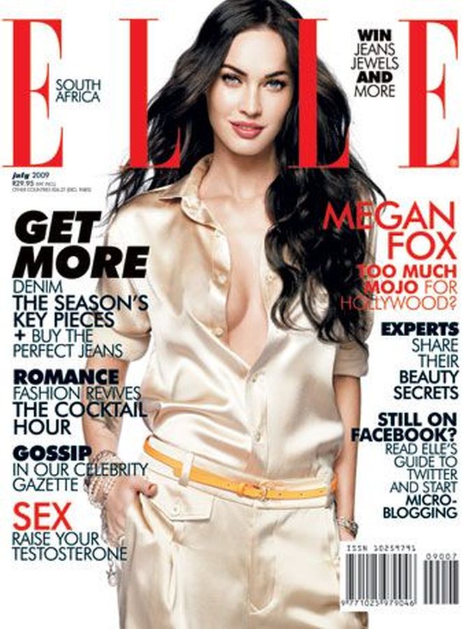 ELLE SOUTH AFRICA magazine side cover  July 2009