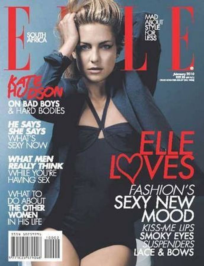 ELLE SOUTH AFRICA magazine side cover  February 2010