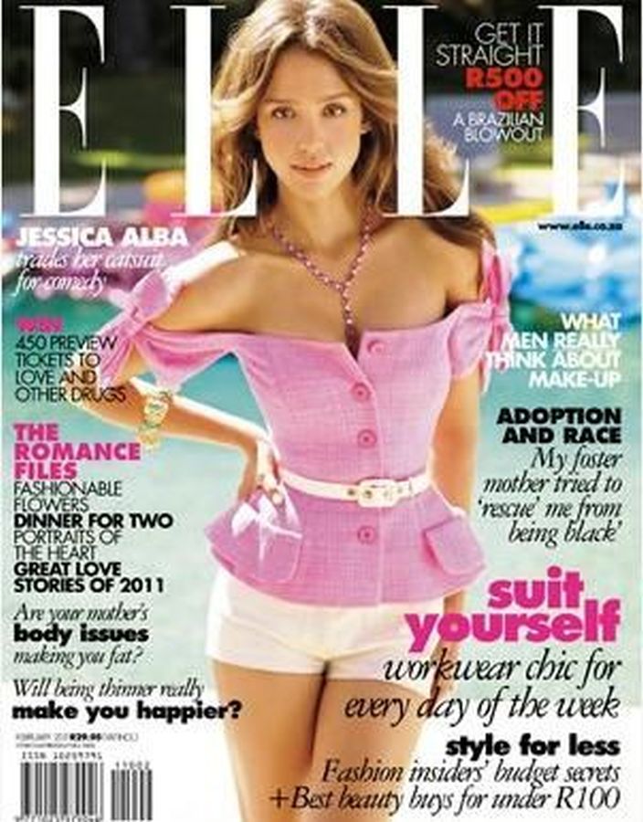 ELLE SOUTH AFRICA magazine side cover  February 2011