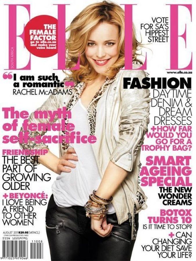 ELLE SOUTH AFRICA magazine side cover  August 2011