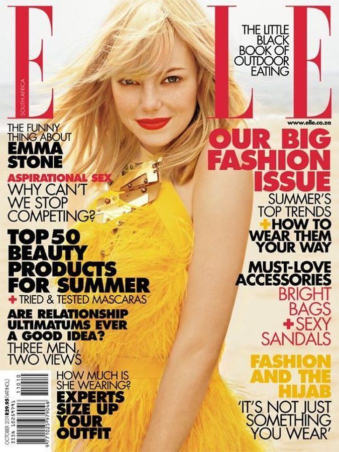 ELLE SOUTH AFRICA magazine side cover  October 2011