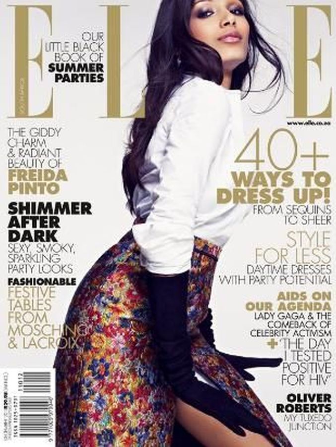 ELLE SOUTH AFRICA magazine side cover  December 2011