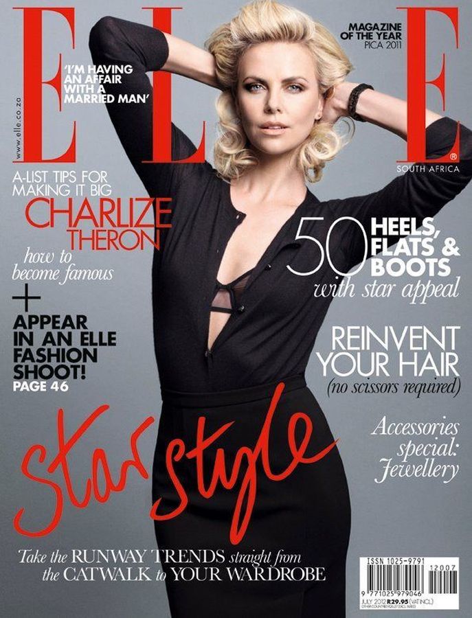ELLE SOUTH AFRICA magazine side cover  July 2012