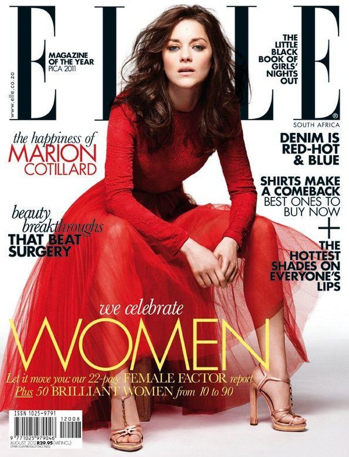 ELLE SOUTH AFRICA magazine side cover  August 2012