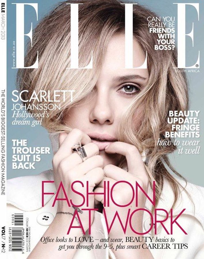 ELLE SOUTH AFRICA magazine side cover  March 2013