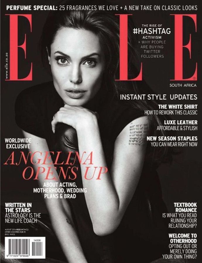 ELLE SOUTH AFRICA magazine side cover  August 2014