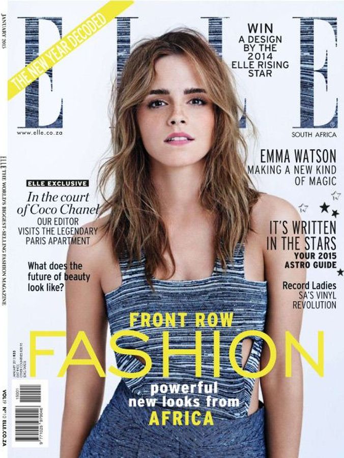 ELLE SOUTH AFRICA magazine side cover  January 2015